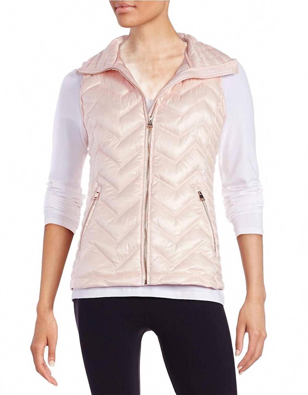 NEW CALVIN KLEIN activewear smoked down vest in pink